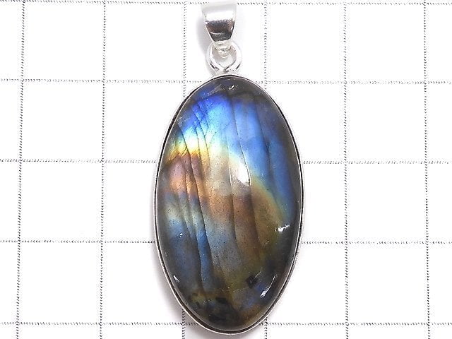 [Video][One of a kind] Labradorite AAA Pendant Silver925 NO.214