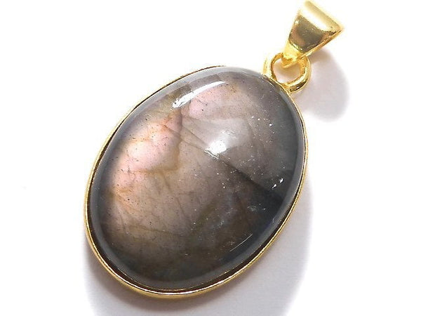 [Video][One of a kind] Labradorite AAA Pendant 18KGP NO.216