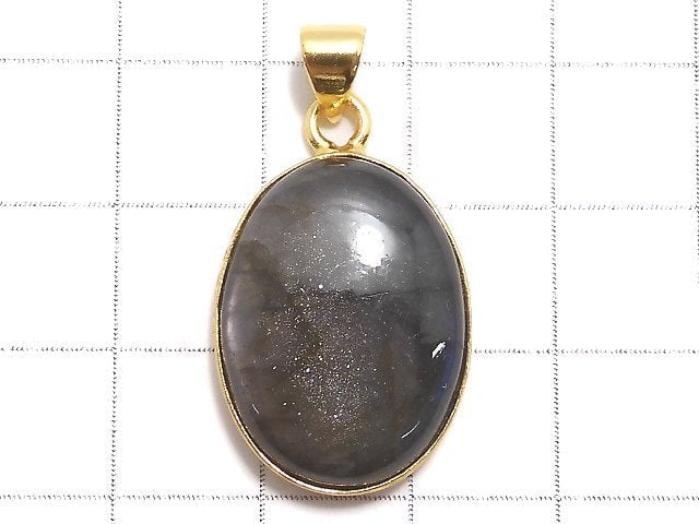 [Video][One of a kind] Labradorite AAA Pendant 18KGP NO.216