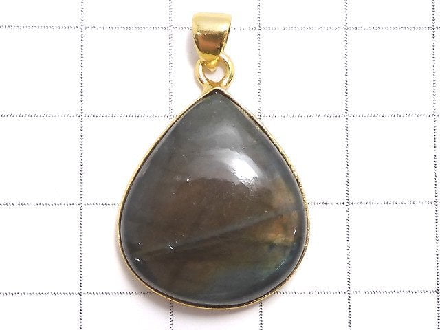 [Video][One of a kind] Labradorite AAA Pendant 18KGP NO.223