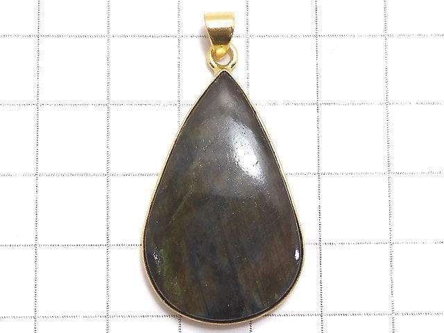 [Video][One of a kind] Labradorite AAA Pendant 18KGP NO.227