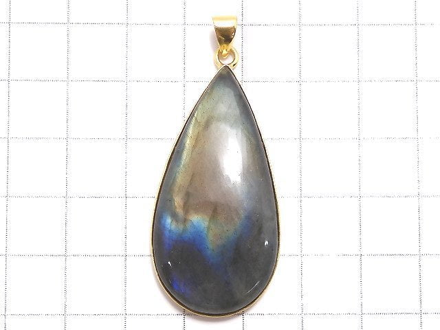 [Video][One of a kind] Labradorite AAA Pendant 18KGP NO.230