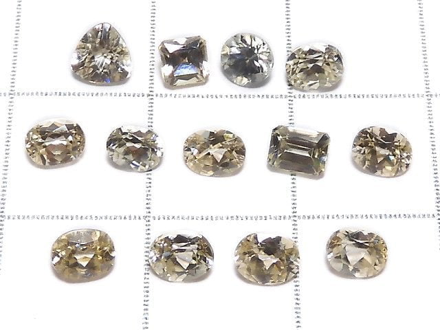 [Video][One of a kind] High Quality Yellow Zircon AAA Loose stone Faceted 13pcs Set NO.6