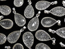 [Video] Crystal AAA Carved Faceted Pear Shape Pendant 20x14mm Silver925 1pc