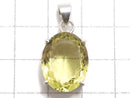 [Video][One of a kind] High Quality Lemon Quartz AAA Faceted Pendant Silver925 NO.50