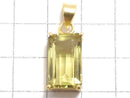 [Video][One of a kind] High Quality Lemon Quartz AAA Faceted Pendant 18KGP NO.52