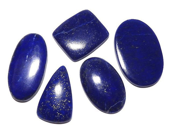 [Video][One of a kind] Lapislazuli AAA- Cabochon 5pcs Set NO.106