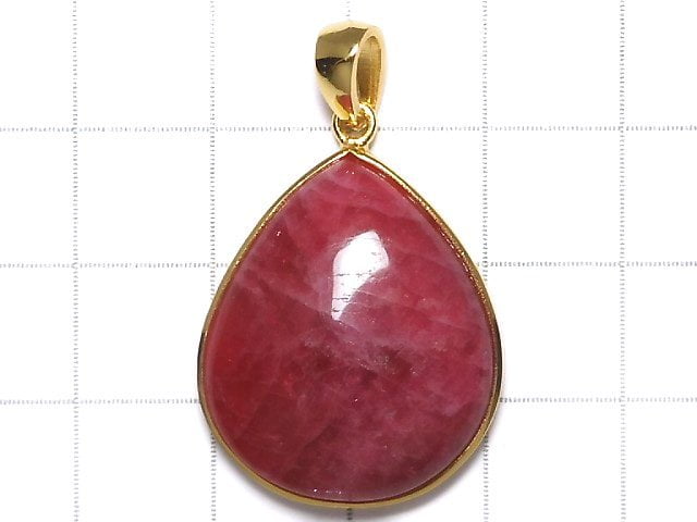 [Video][One of a kind] Rhodonite AAA Pendant 18KGP NO.27