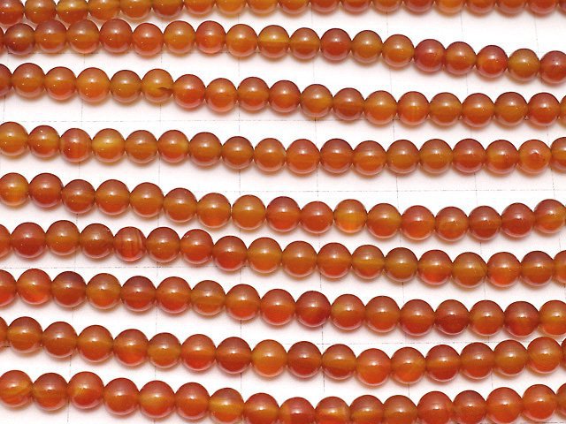 Carnelian AAA Round 4mm 1strand beads (aprx.14inch/35cm)