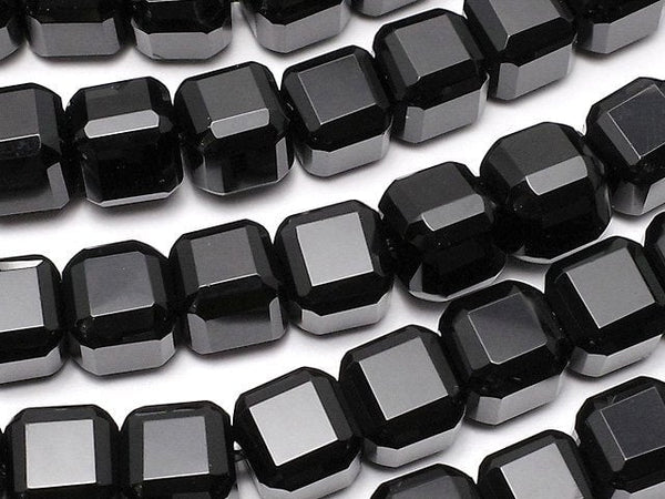 [Video]High Quality! Onyx Cube Shape 8x8x8mm half or 1strand beads (aprx.14inch/34cm)