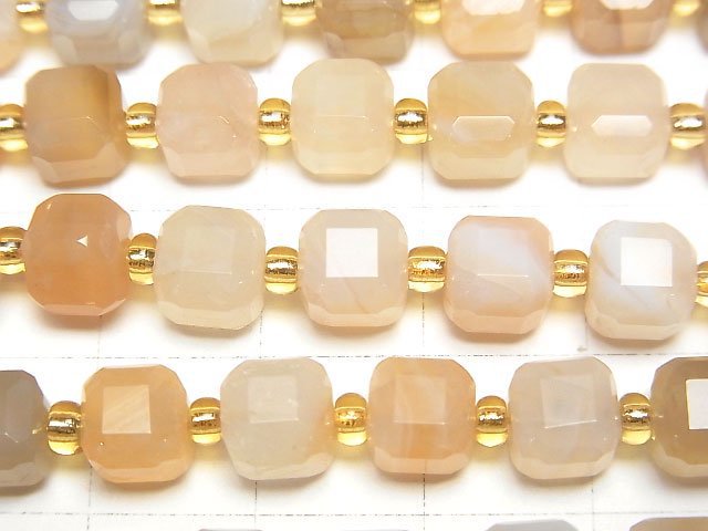 [Video]High Quality! Botswana Agate Cube Shape 6.5x6.5x6.5mm half or 1strand beads (aprx.14inch/34cm)