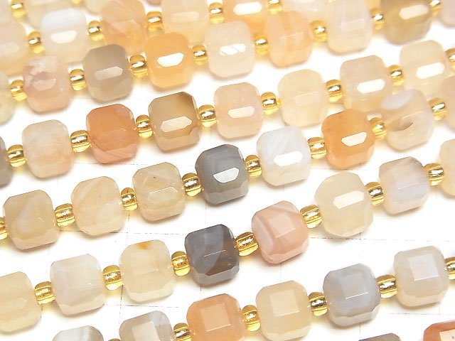 [Video]High Quality! Botswana Agate Cube Shape 6.5x6.5x6.5mm half or 1strand beads (aprx.14inch/34cm)