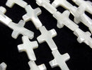 [Video] Mother of Pearl MOP White Cross 15x10mm 1strand beads (aprx.15inch/36cm)