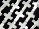 [Video] Mother of Pearl MOP White Cross 18x13mm 1-strand beads (approx. 15 inches/36 cm)