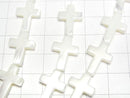 [Video] Mother of Pearl MOP White Cross 18x13mm 1-strand beads (approx. 15 inches/36 cm)