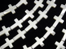 [Video] Mother of Pearl MOP White Cross 18x13mm 1-strand beads (approx. 15 inches/36 cm)