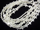 [Video] Mother of Pearl MOP White Cross 18x13mm 1-strand beads (approx. 15 inches/36 cm)