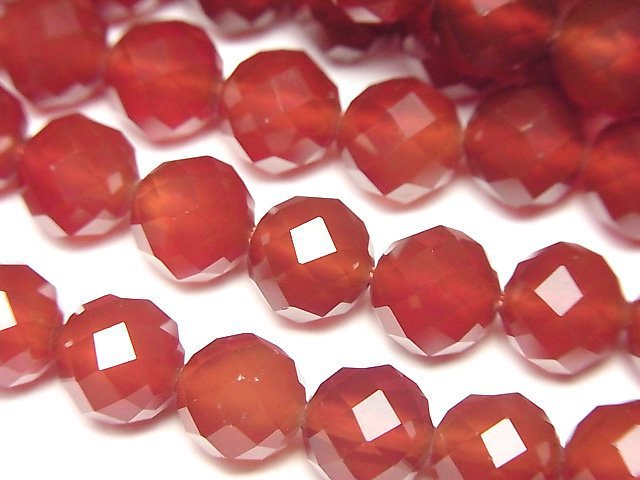 High Quality! Red Agate AAA 64 Faceted Round 8mm 1strand beads (aprx.15inch/36cm)