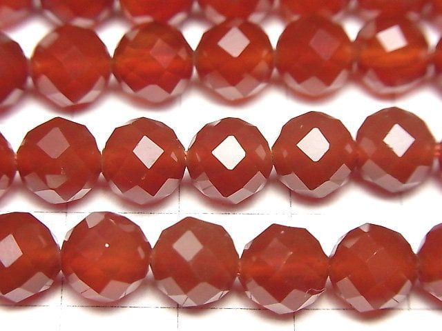 High Quality! Red Agate AAA 64 Faceted Round 8mm 1strand beads (aprx.15inch/36cm)