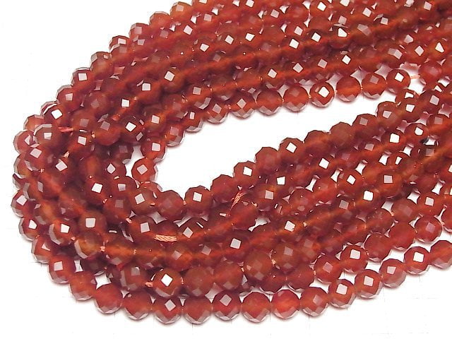 High Quality! Red Agate AAA 64 Faceted Round 8mm 1strand beads (aprx.15inch/36cm)