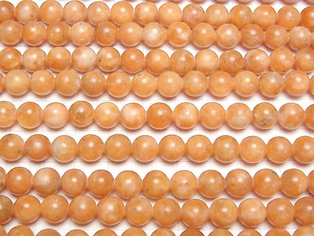 [Video] Orange Calcite AA Round 8mm 1strand beads (aprx.15inch/37cm)