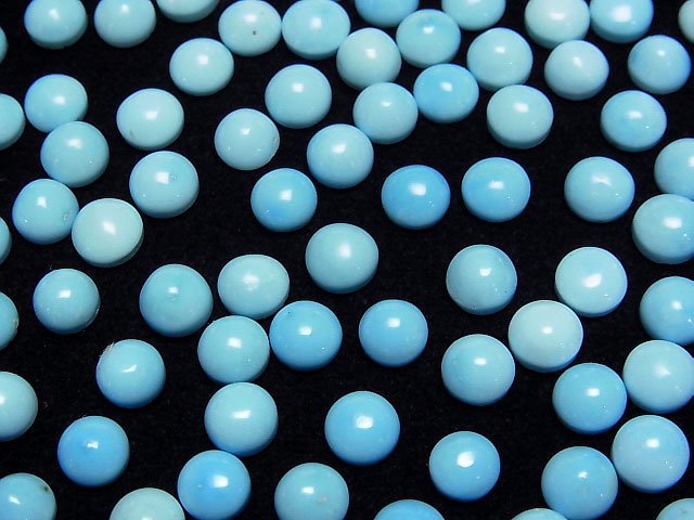 [Video] Natural Sleeping Beauty Turquoise AAA Round Cabochon 6x6mm 1pc