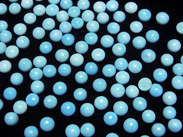 [Video] Natural Sleeping Beauty Turquoise AAA Round Cabochon 6x6mm 1pc