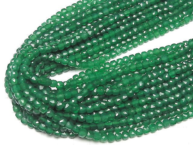 High Quality! Green Onyx AAA Cube Shape 4.5x4.5x4.5mm 1strand beads (aprx.15inch/36cm)