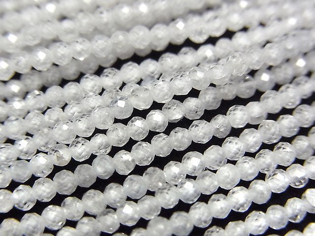 [Video]High Quality! Natural Zircon AA+ Faceted Round 2mm 1strand beads (aprx.15inch/37cm)