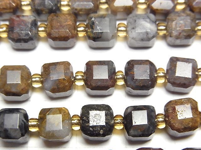 [Video]High Quality! Pietersite AA++ Cube Shape 6.5x6.5x6.5mm half or 1strand beads (aprx.14inch/35cm)