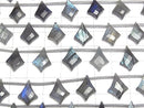 [Video] Labradorite AA++ Deformed Diamond Shape 1strand beads (aprx.4inch/10cm)