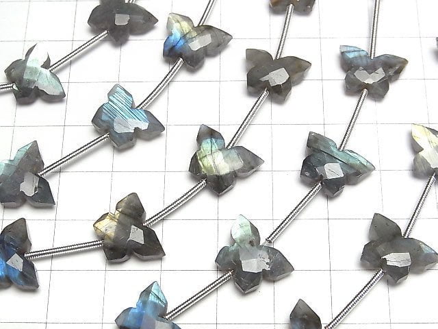 [Video]Labradorite AA++ butterfly shape 1 strand beads (aprx.4inch/10cm)