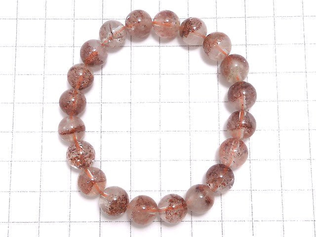 [Video][One of a kind] Lepidocrocite in Quartz AAA- Round 9.5mm Bracelet NO.13