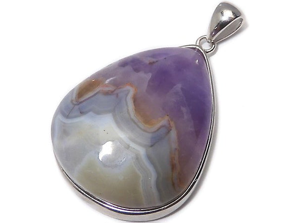 [Video][One of a kind] Amethyst Agate Pendant Silver925 NO.12