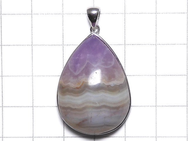 [Video][One of a kind] Amethyst Agate Pendant Silver925 NO.15