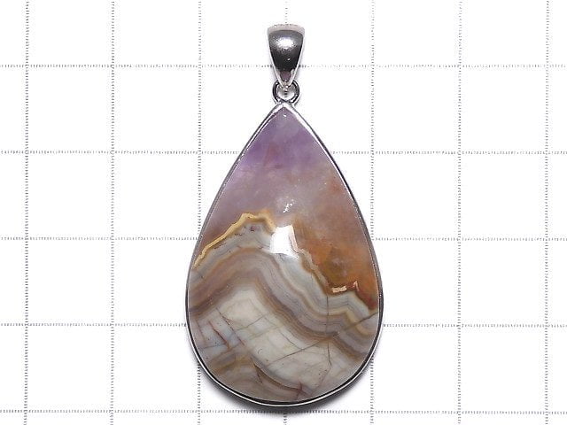 [Video][One of a kind] Amethyst Agate Pendant Silver925 NO.20
