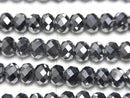 [Video]Terahertz Faceted Button Rondelle 6x6x4mm 1strand beads (aprx.15inch/37cm)