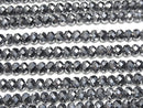 [Video]Terahertz Faceted Button Rondelle 6x6x4mm 1strand beads (aprx.15inch/37cm)