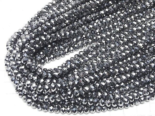 [Video]Terahertz Faceted Button Roundel 6x6x4mm 1strand beads (aprx.15inch/37cm)