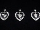 [Video]High Quality Crystal AAA Heart cut Pendant 20x20mm Silver925 1pc