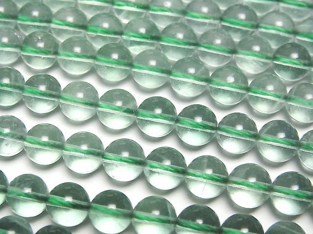 [Video] High quality green Fluorite AAA Round 6.5mm half or 1strand beads (aprx.15inch/38cm)