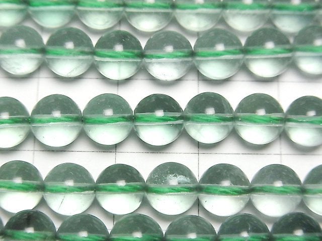 [Video] High quality green Fluorite AAA Round 6.5mm half or 1strand beads (aprx.15inch/38cm)