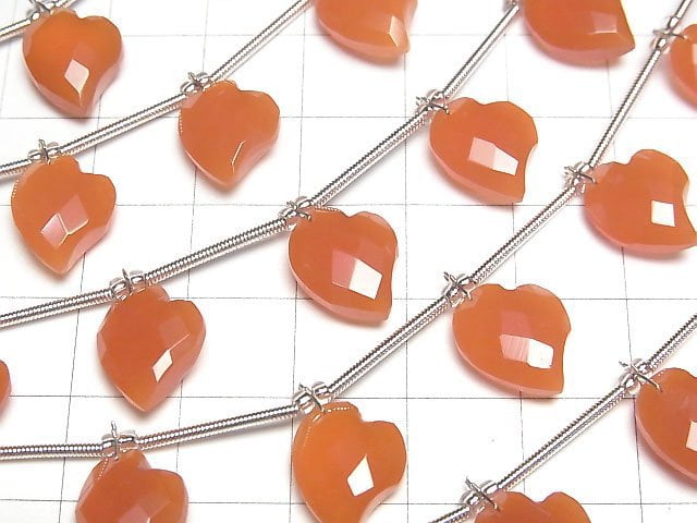 [Video]Carnelian AAA- Heart cut 13x10mm half or 1strand (6pcs)