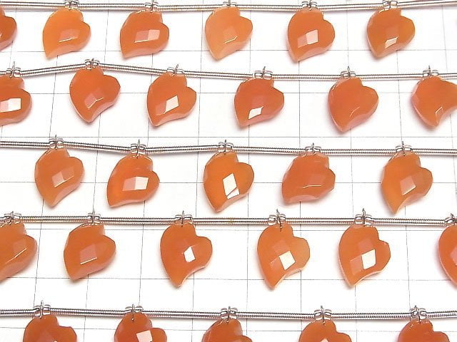 [Video]Carnelian AAA- Heart cut 13x10mm half or 1strand (6pcs)