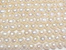 [Video] Fresh Water Pearl AA Natural Round -Rice 6mm White 1strand beads (aprx.14inch/34cm)
