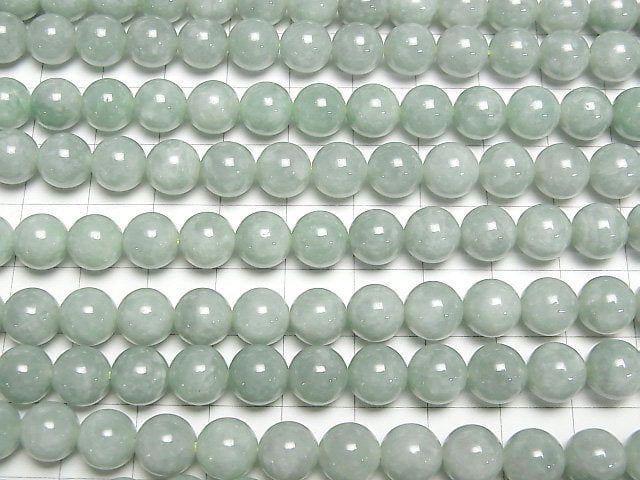 [Video] Burmese Jadeite AAA Round 8mm 1/4-1strand beads (aprx.15inch/38cm)