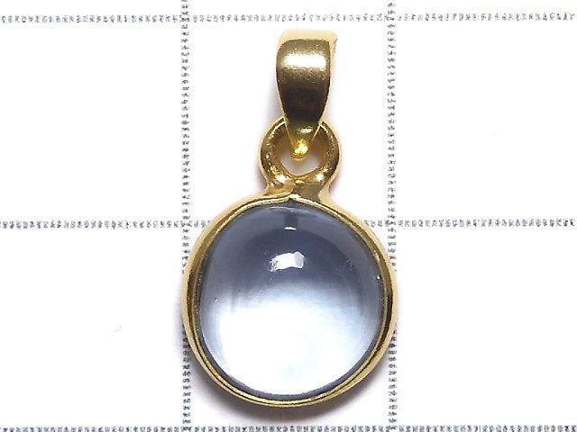 [Video][One of a kind] High Quality Sky Blue Topaz AAA Pendant 18KGP NO.115