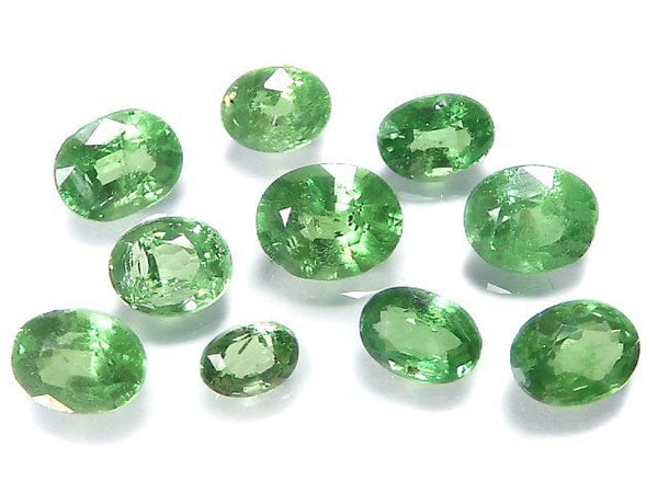 [Video][One of a kind] High Quality Tsavorite Garnet AAA- Loose stone Faceted 10pcs Set NO.1