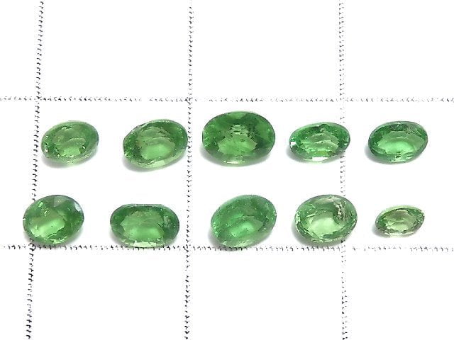 [Video][One of a kind] High Quality Tsavorite Garnet AAA- Loose stone Faceted 10pcs Set NO.1