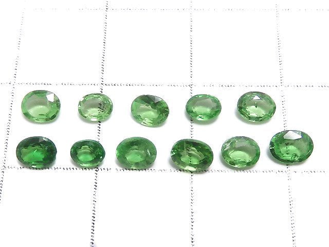 [Video][One of a kind] High Quality Tsavorite Garnet AAA- Loose stone Faceted 11pcs Set NO.4